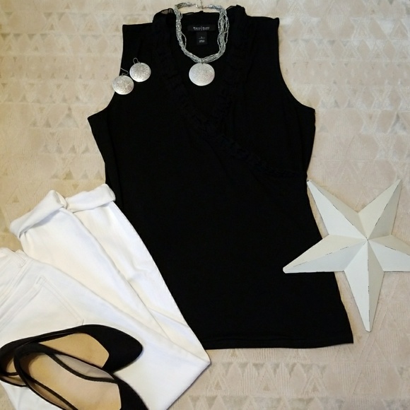 WHBM RUFFLE NECK TOP - Picture 6 of 6